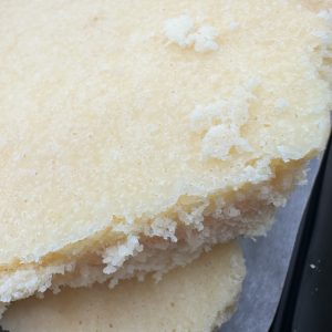 Ice cream cake crumble close -up