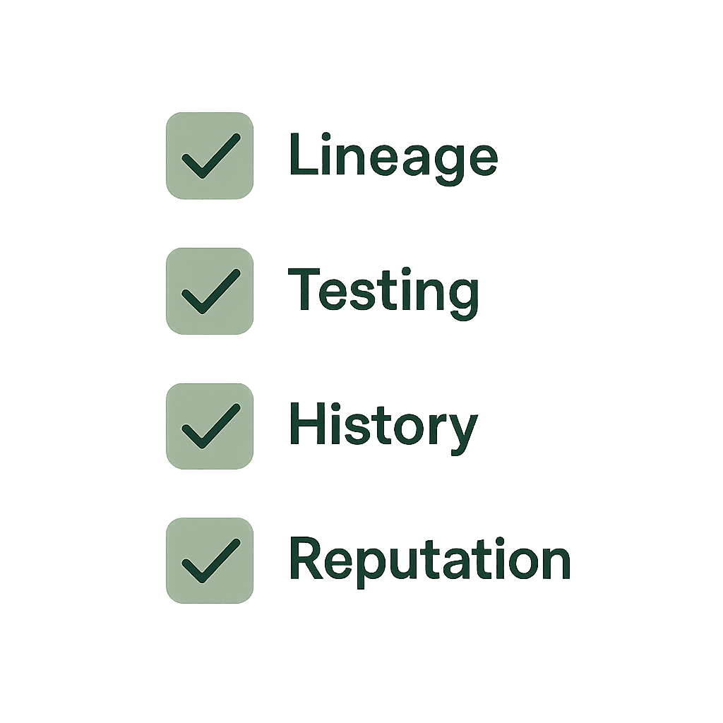 Quality checklist for evaluating cannabis flower genetics